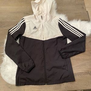 Adidas Windbreak White and Black Size XS
